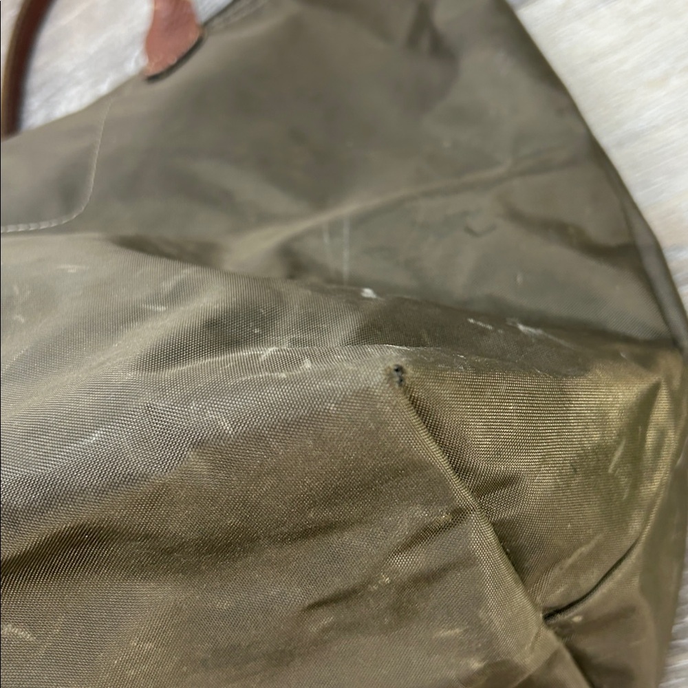*Longchamp green brown le pilage large tote bag - Picture 11 of 14